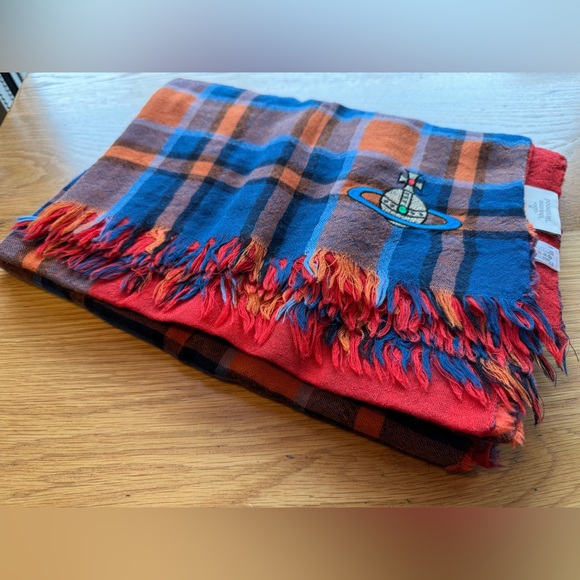 Vivienne Westwood scarf muffler shawl large ORB logo Japan Exclusive - Picture 4 of 16